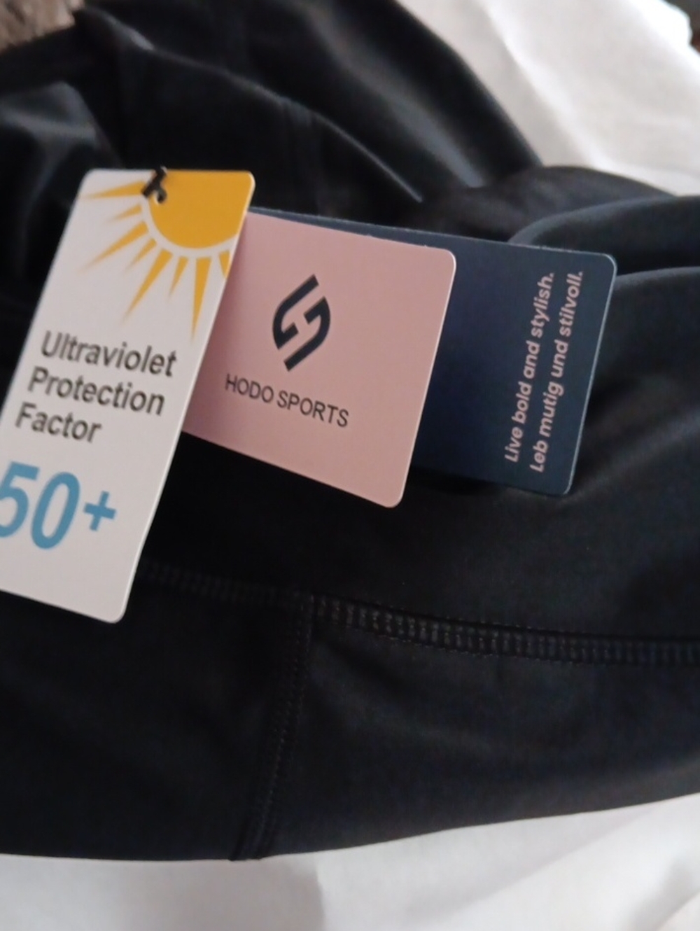 Hodo Sports Black Active Shorts/Leggings with SPF 50+ Tag